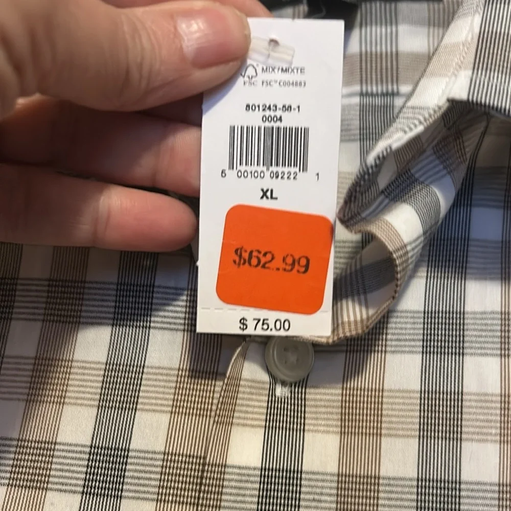 Banana Republic Long Sleeve Button Down Shirt Size XL Tan